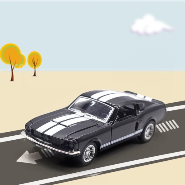 1:32 Alloy Ford Mustang classic car model Children's toy car decoration pull back car model can open doors