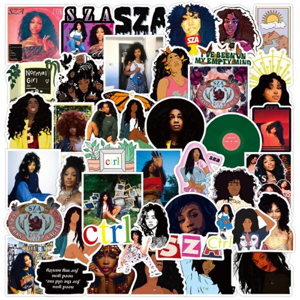 10/30/50PCS Singer SZA Graffiti Stickers Classic Toy Fridge Luggage Waterproof Skateboard Guitar DIY Cool Decals Kids Sticker 1