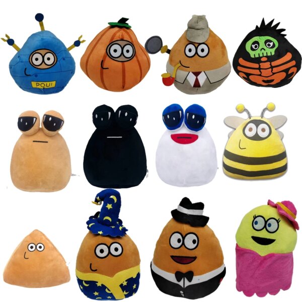 12pcs My Pet Alien Pou Plush Toy Hot Game Doll Furdiburb Emotion Alien Plushie Stuffed Animal Pou Doll Birthday Christmas Gift