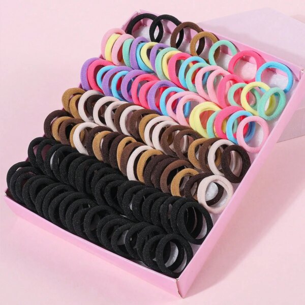 150PCS Children Hair Band Elastic Solid Color Baby Headband Kids Ponytail Holder Scrunchies Headwear Girls Hair Accessories