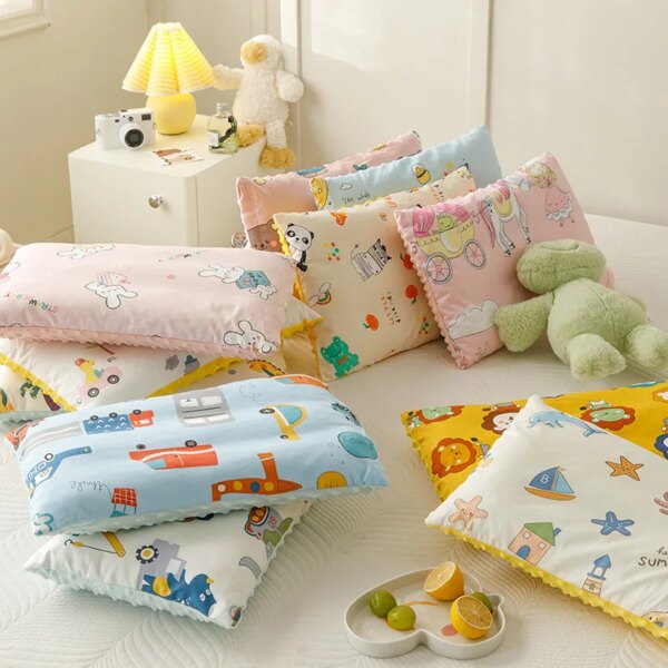 1pcs Class A Baby Cotton Bean Pillow Removable Infant Down Children's Pillow Baby Pillow Newborn Pillow Toddler Sleeping Pillow