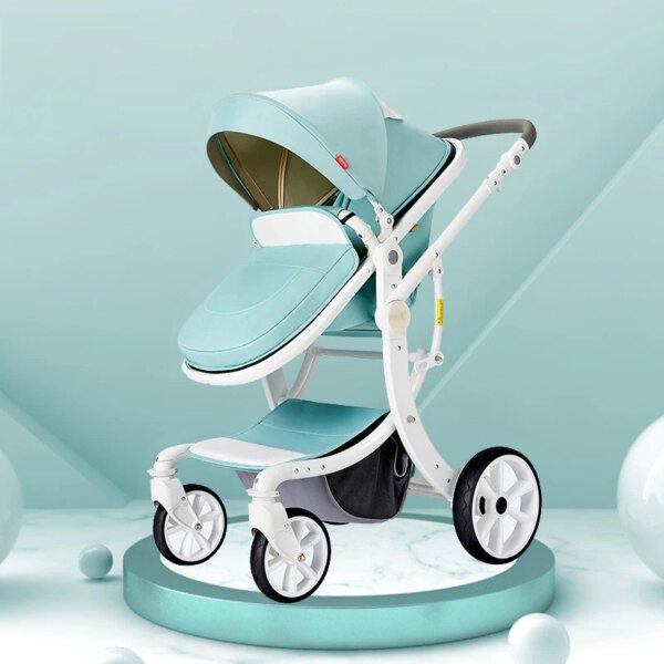 2024 New baby stroller 2 in 1 luxury baby carriage, high Landscape travel stroller,Folding Newborn pram car,trolley pushchair