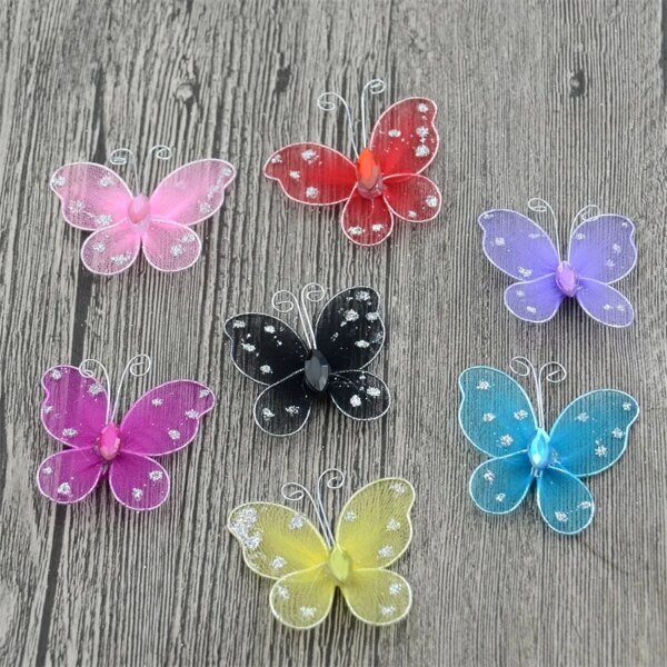 New 20pcs 3D color silk butterfly PVC wall stickers home kitchen multi-purpose decorative crafts children's baby toys